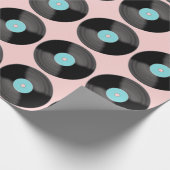 Retro Record Wrapping Paper Geschenkpapier (Ecke)