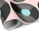 Retro Record Wrapping Paper Geschenkpapier (Rolleneckpunkt)
