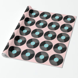 Retro Record Wrapping Paper Geschenkpapier