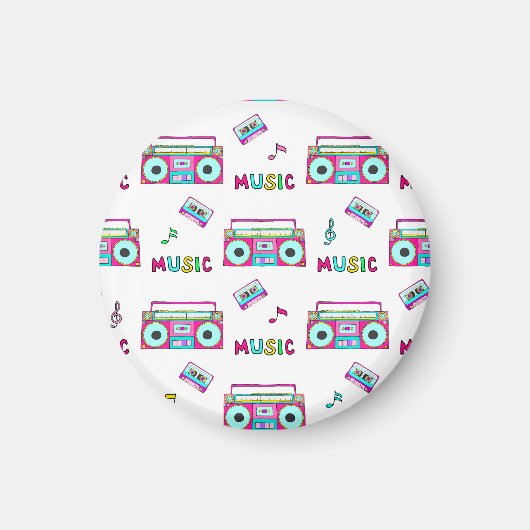 Retro-Recorder-Band nahtlos Magnet (Vorne)