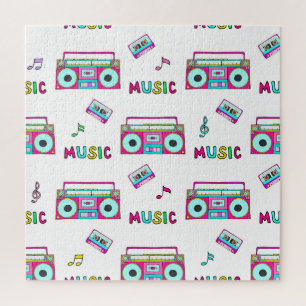 Retro-Recorder-Band nahtlos Puzzle