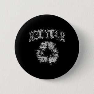Retro Recycle Protect Nature Earth Day Button