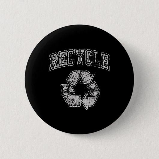Retro Recycle Protect Nature Earth Day Button (Vorderseite)