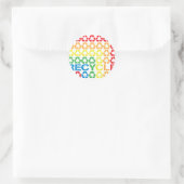 Retro-recycle Runder Aufkleber (Tasche)