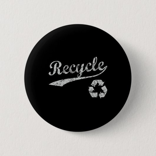Retro Recycle sportliche Umwelt Button (Vorderseite)