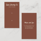 Retro Red 2 Button Schmuck Business Card Visitenkarte (Vorne/Hinten)