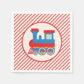 Retro Red and Blue Train Serviette (Vorderseite)