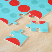 Retro Red and Turquoise Dots Puzzle (Seite)