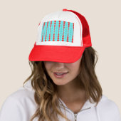 Retro Red and Turquoise Dots Trucker Hats Truckerkappe (Beispiel)