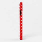 Retro Red and White Polka Dots Case-Mate iPhone Hülle (Hinten/Rechts)