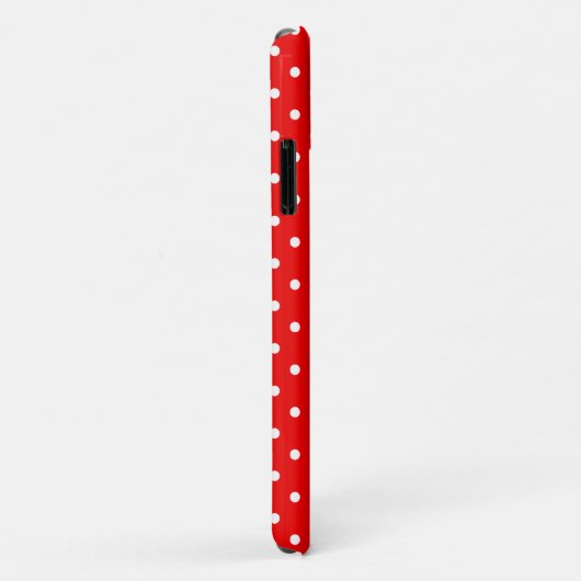 Retro Red and White Polka Dots Case-Mate iPhone Hülle (Hinten/Rechts)