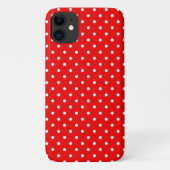 Retro Red and White Polka Dots Case-Mate iPhone Hülle (Rückseite)
