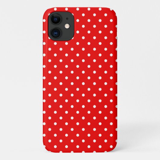 Retro Red and White Polka Dots Case-Mate iPhone Hülle (Rückseite)
