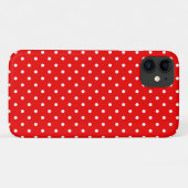 Retro Red and White Polka Dots Case-Mate iPhone Hülle (Rückseite (Horizontal))