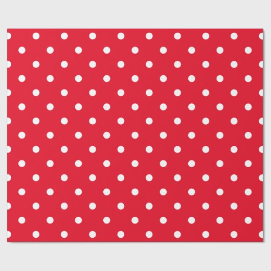 Retro Red and White Polka Dots Geschenkpapier (Flach)