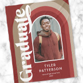 Retro Red Arch Foto 2025 Abschluss Fleecedecke