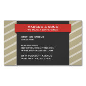 Retro Red Banner Magnetische Visitenkarte (Vorderseite)