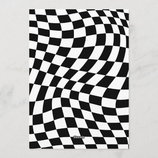 Retro Red Black Checkered 6 7 Boy 7th Birthday Einladung (Rückseite)