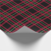 Retro Red Black Kariert Weihnachtswrapping Paper Geschenkpapier (Ecke)