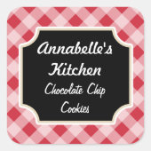 Retro Red Black Kitchen Stickers (Vorderseite)