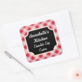 Retro Red Black Kitchen Stickers (Umschlag)