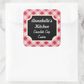 Retro Red Black Kitchen Stickers (Tasche)
