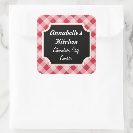 Retro Red Black Kitchen Stickers (Tasche)