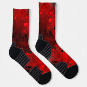 Retro Red & Black Paint Spritzer Socken (Rechts)