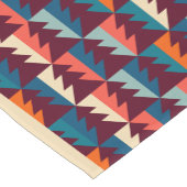 Retro Red Blue Modern Simple Tree Weihnachten Kurzer Tischläufer (Ecke)