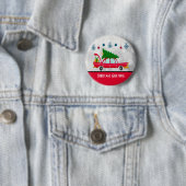 Retro Red Car mit einem Weihnachtsbaum Button (Beispiel)
