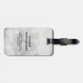 Retro Red Car mit einem Weihnachtsbaum Gepäckanhänger (Rückseite horizontal)