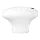 Retro Red Car mit einem Weihnachtsbaum Keramikknauf (Seitenansicht)