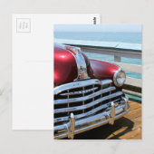 Retro Red Car Postkarte (Vorne/Hinten)