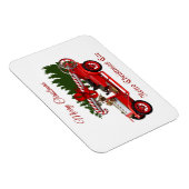 Retro Red Car Weihnachtsbaum Magnet (Rechte Seite)