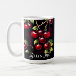 Retro Red Cherries Kaffeetasse