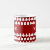 Retro Red Christmas Moderne Minimal einzigartig Cu Kaffeetasse (Mittel)