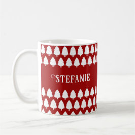 Retro Red Christmas Moderne Minimal einzigartig Cu Kaffeetasse