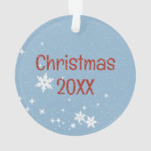 Retro Red Christmas Truck Ornament (Rückseite)