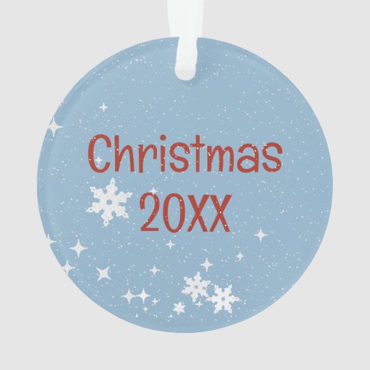 Retro Red Christmas Truck Ornament (Rückseite)