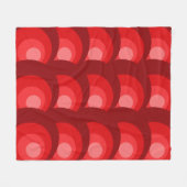Retro Red Circles Fleecedecke (Vorderseite (Horizontal))