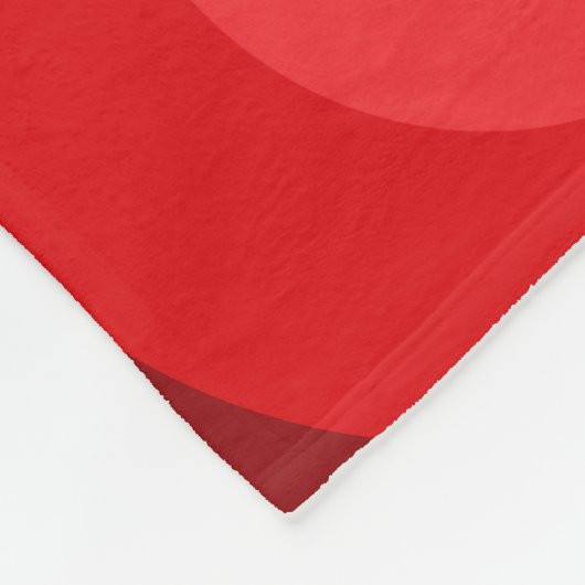 Retro Red Circles Fleecedecke (Ecke)