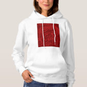 Retro Red Circuit Board Tech Pattern Hoodie (Vorderseite)