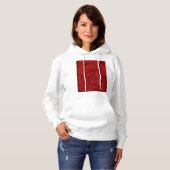 Retro Red Circuit Board Tech Pattern Hoodie (Vorne ganz)