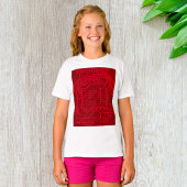 Retro Red Circuit Board Tech Pattern T-Shirt