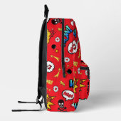 Retro Red Comic Book Pop Art Explosion Pattern Bedruckter Rucksack (Links)