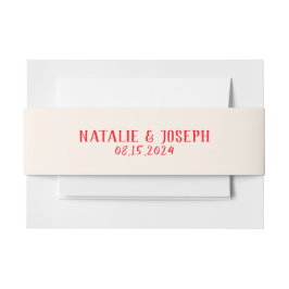 Retro Red Cream Hand geschrieben Einzigartige fett Einladungsbanderole