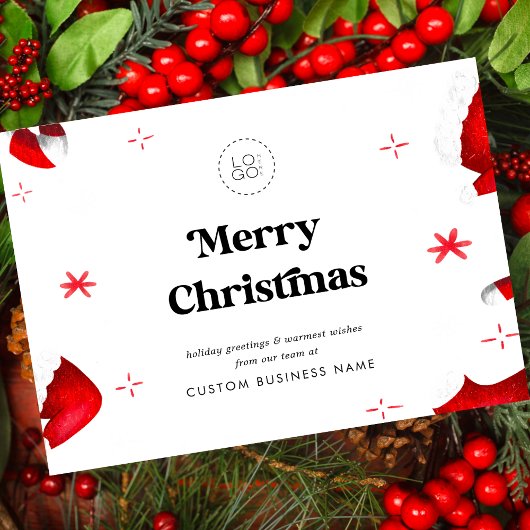 Retro Red Custom Business Company Logo Weihnachten