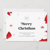 Retro Red Custom Business Company Logo Weihnachten (Vorderseite)