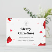 Retro Red Custom Business Company Logo Weihnachten (Stehend Vorderseite)