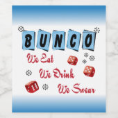 Retro Red Dice Bunco Weinetikett (Einzelnes Label)